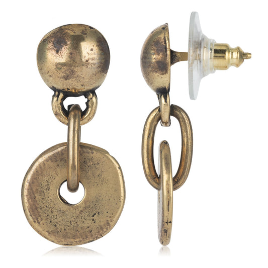 Golden pendant earring 2.5cm design