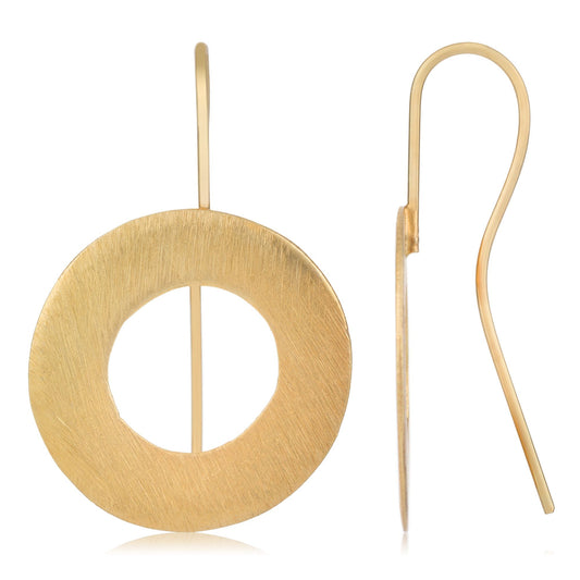 Brinco gancho dourado "Saturno" Ouro