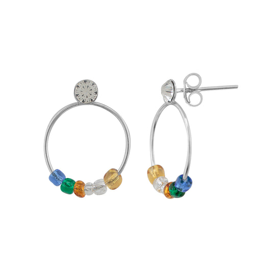 Brinco de argola de cristal Swarovski "Equik"