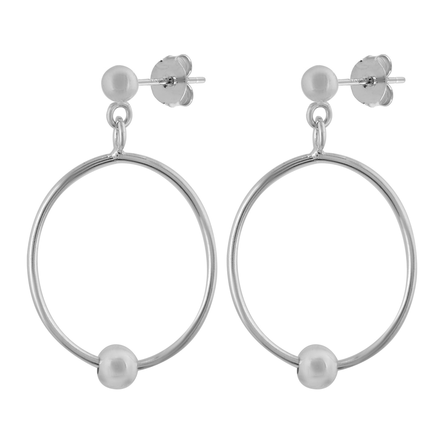 Silver earring hoops Mi Luna sterling silver