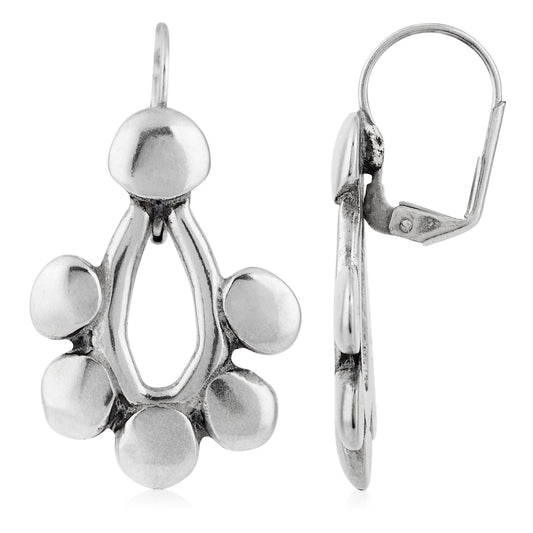 Pendiente plata dormilona racimo