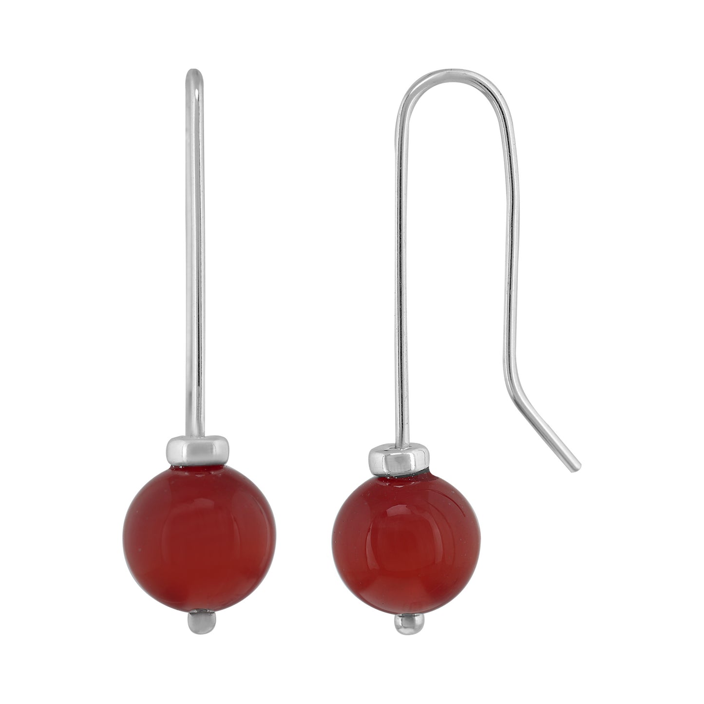 Silver earring and agatha Pendulum AG in 925 silver
