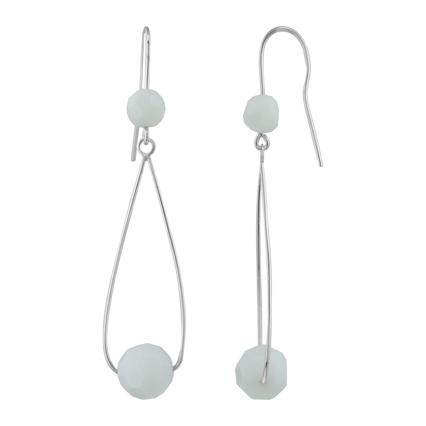 Sterling silver Balanc crystal and silver earring