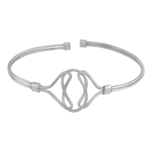 Pulseira de prata "Plata Única" Laço em prata esterlina 925